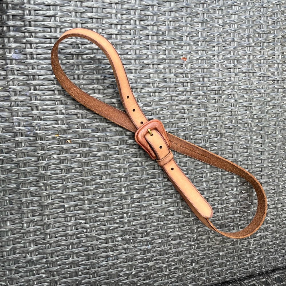 Frye Tan Leather Belt, XL - Picture 5 of 9
